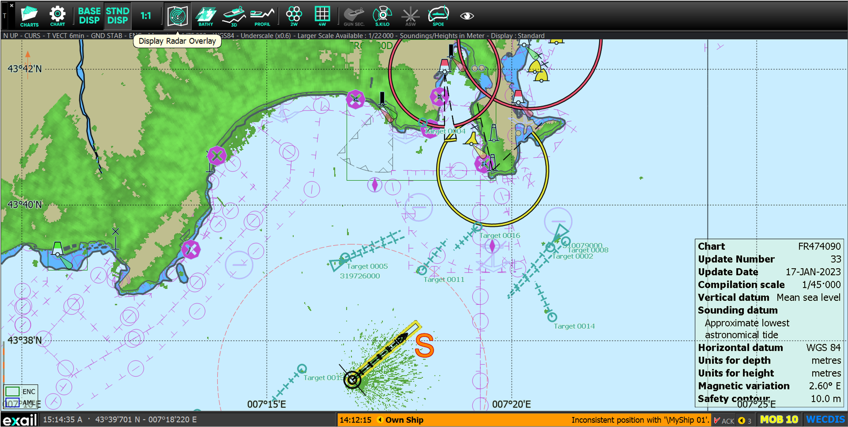 Radar overlay