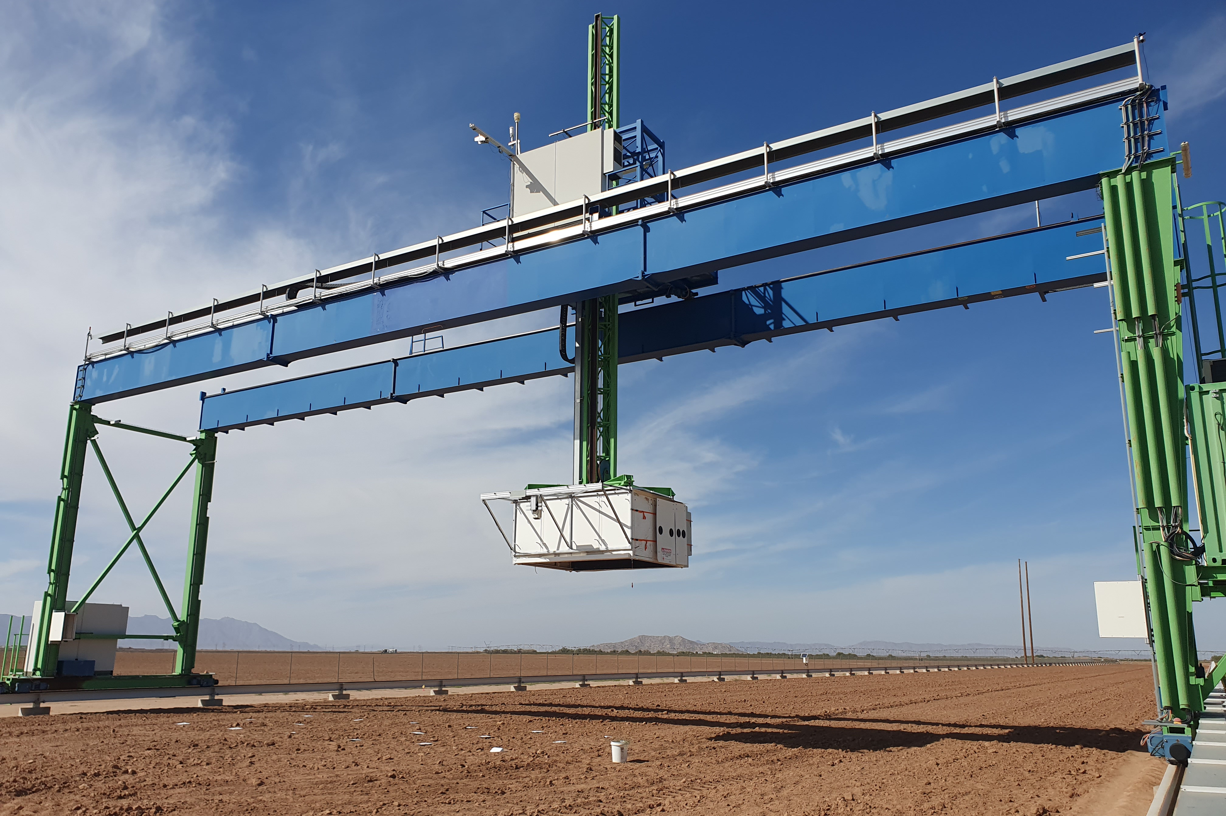Portique de phénotypage automatisé couvrant une surface de 0.8 hectare