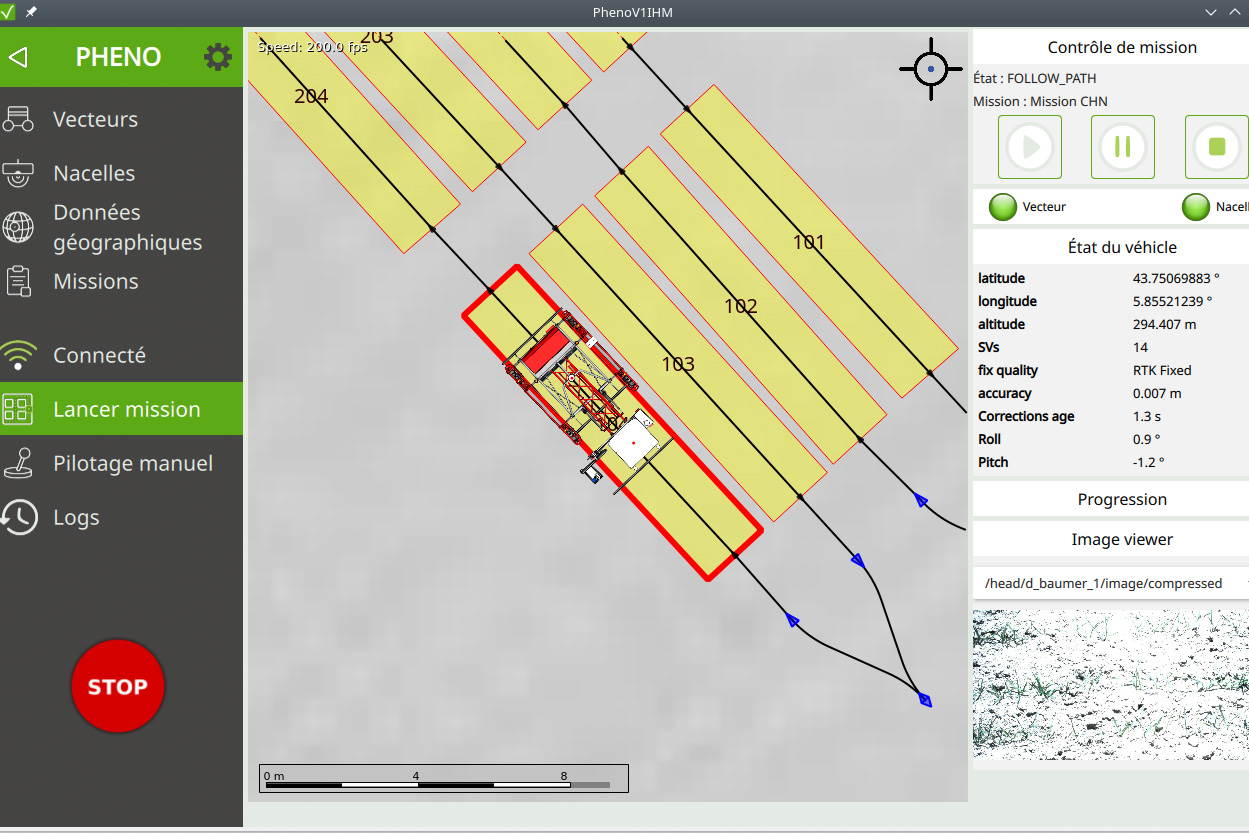 Interface du système de planification de trajectoire hors-ligne pour robot autonome mobile
