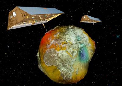 Exail news artists impression of the grace satellites orbiting earth
